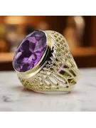 Amethyst 14K Yellow gold Ring Vintage vrc089y